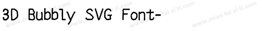3D Bubbly SVG Font字体转换